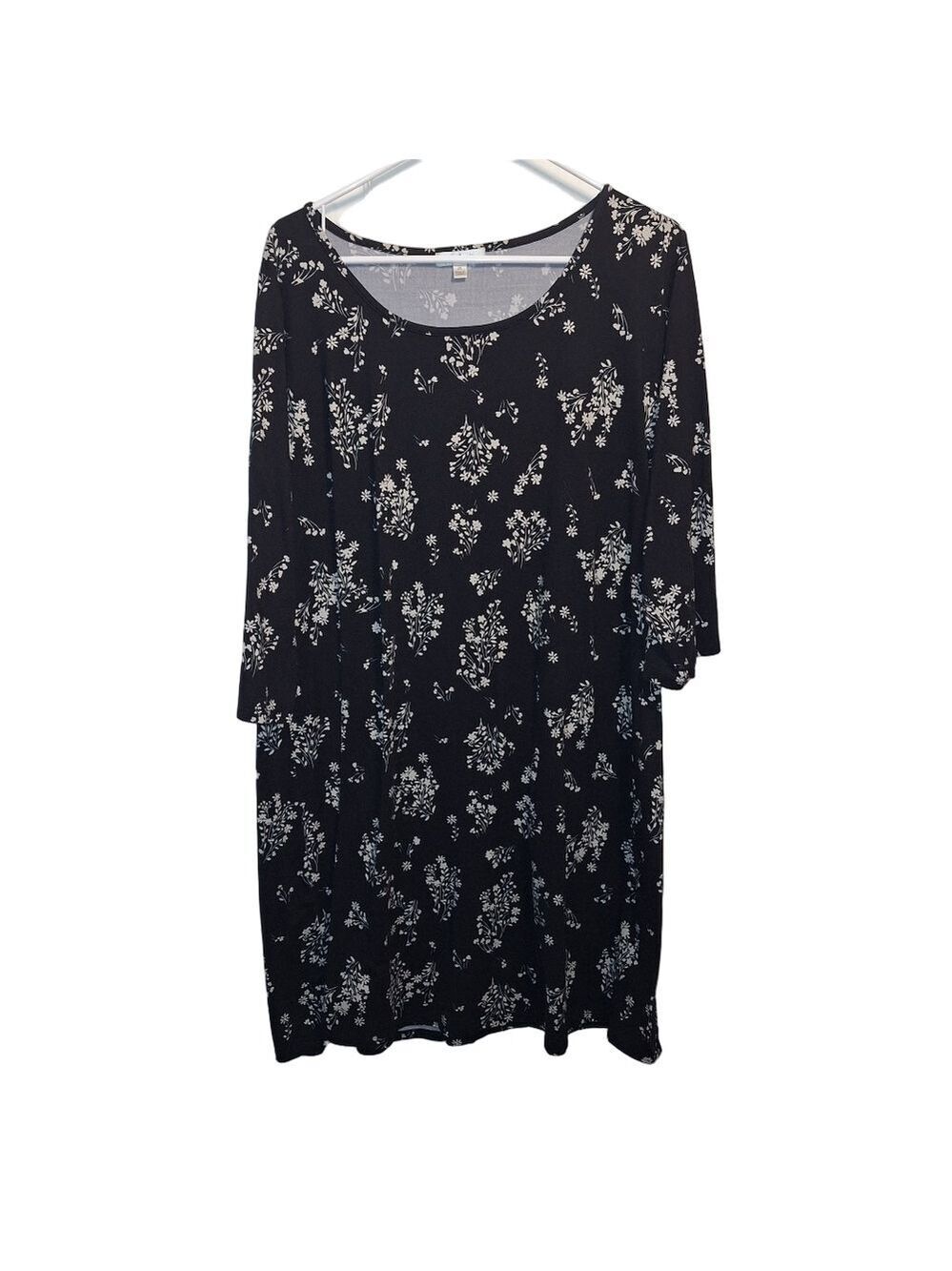 Nine Britton Monochrome Floral Dress 2X